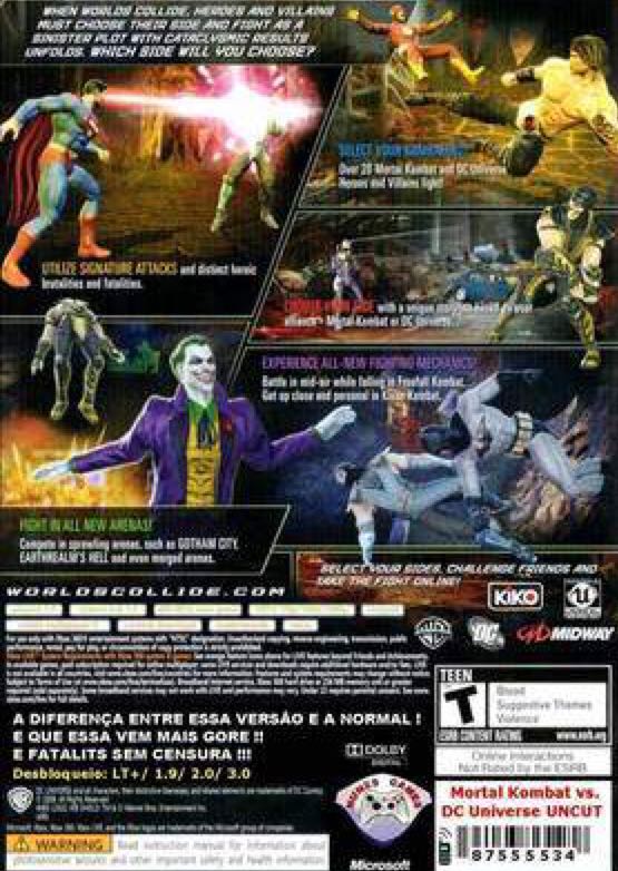 Mortal Kombat vs. DC Universe - Microsoft Xbox 360 (Midway) video game collectible - Main Image 2