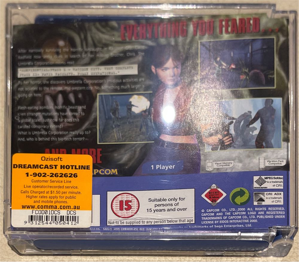 Resident Evil code veronica - Sega Dreamcast video game collectible - Main Image 2
