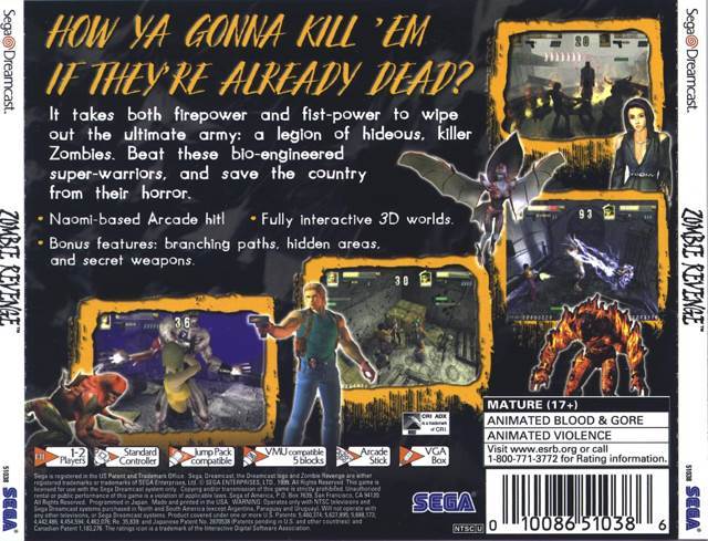 Zombie Revenge - Sega Dreamcast (1-2) video game collectible [Barcode 03166154] - Main Image 2