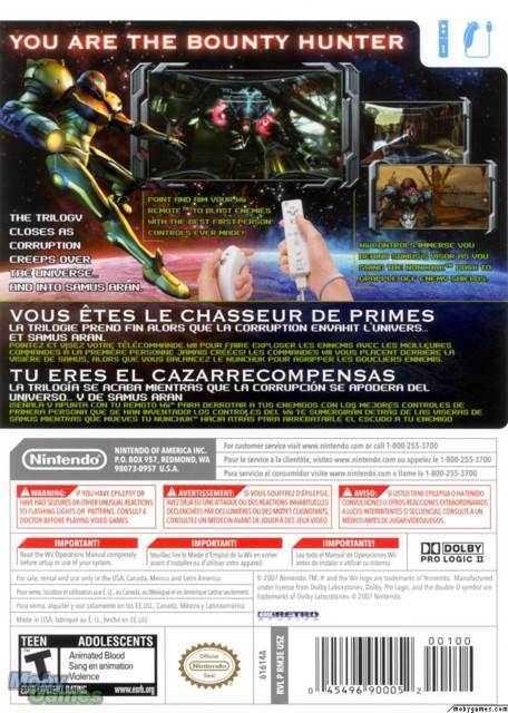 Metroid Prime 3: Corruption - Nintendo Wii (Nintendo - 1 Players) video game collectible [Barcode 045496900052] - Main Image 2