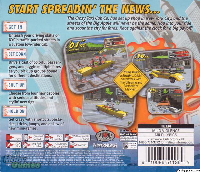 Crazy Taxi 2 - Sega Dreamcast (Sega - 1) video game collectible - Main Image 2