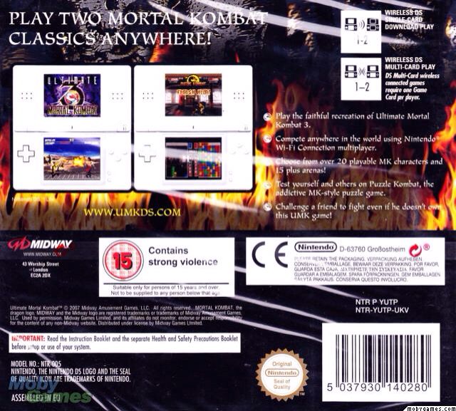 Ultimate Mortal Kombat - Nintendo DS (Midway - 2) video game collectible [Barcode 031719191888] - Main Image 2