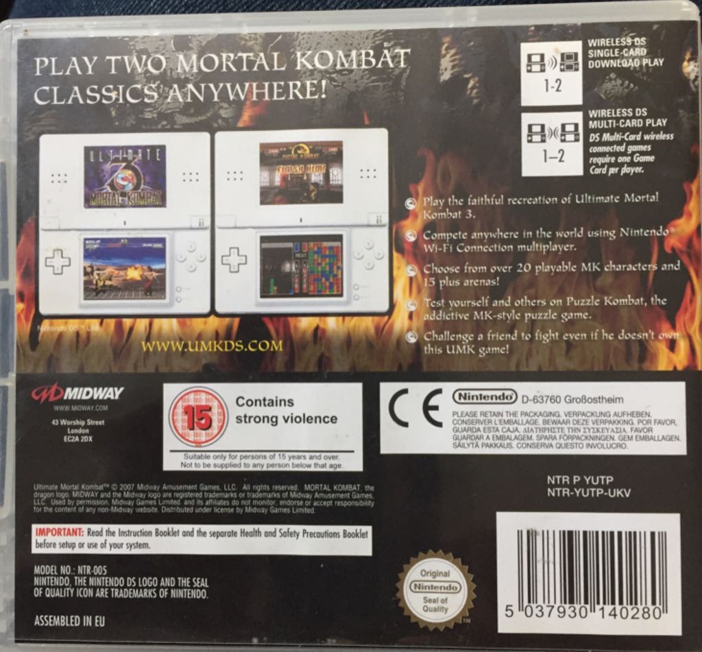 Ultimate Mortal Kombat - Nintendo DS (Midway - 2) video game collectible [Barcode 5037930140280] - Main Image 2