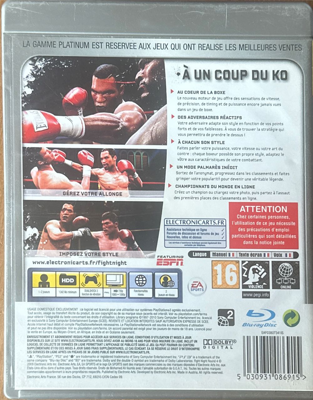 Fight Night Round 4 - Sony PlayStation 3 (PS3) video game collectible [Barcode 5030931086915] - Main Image 2