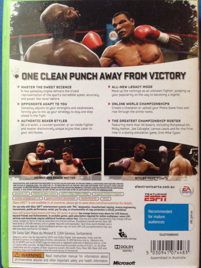 Fight Night Round 4 - Microsoft Xbox 360 (Electronic Arts/EA Games - 2) video game collectible [Barcode 5030941074483] - Main Image 2