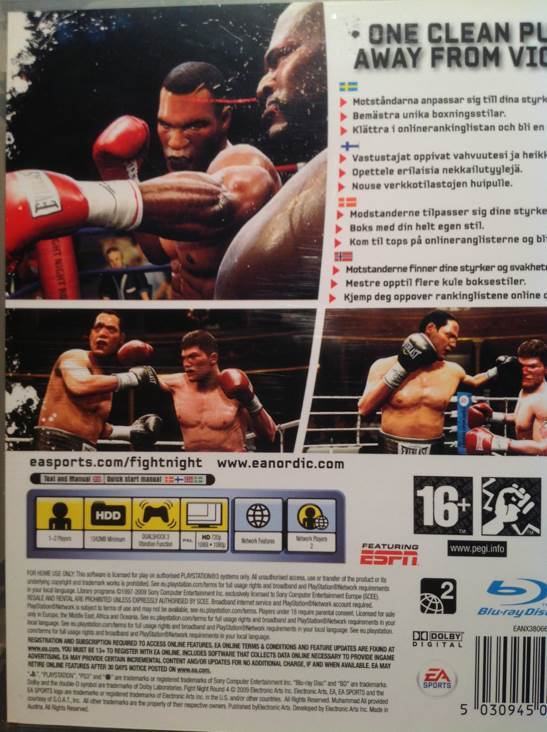 Fight Night Round 4 - Sony PlayStation 3 (PS3) (EA - 1-2) video game collectible [Barcode 5030945074847] - Main Image 2