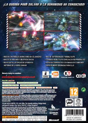 Dynasty Warriors Gundam - Microsoft Xbox 360 (Namco Bandai Games - 2) video game collectible [Barcode 5060073304059] - Main Image 2