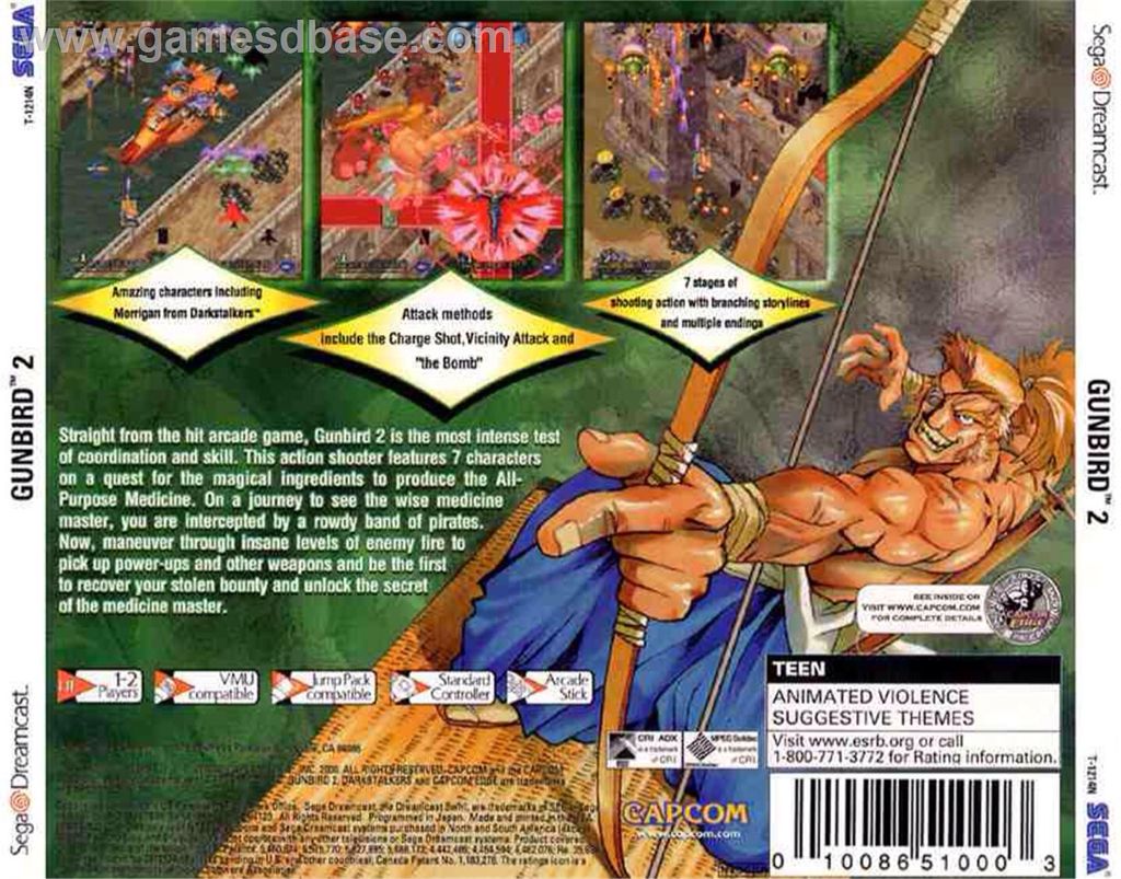 Gunbird 2 - Sega Dreamcast (Capcom - 2) video game collectible [Barcode 013388250134] - Main Image 2