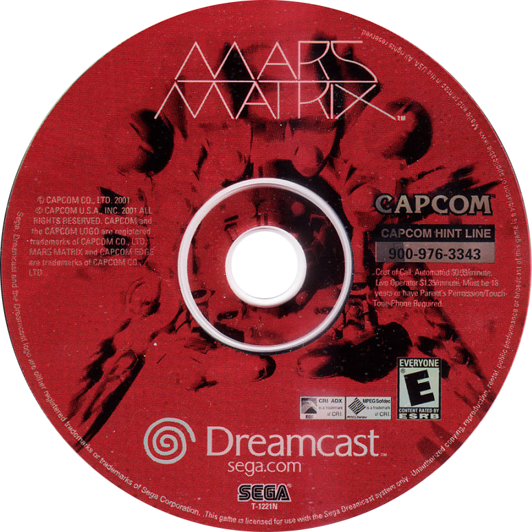 Mars Matrix - Sega Dreamcast (Capcom - 2) video game collectible [Barcode 013388250219] - Main Image 3