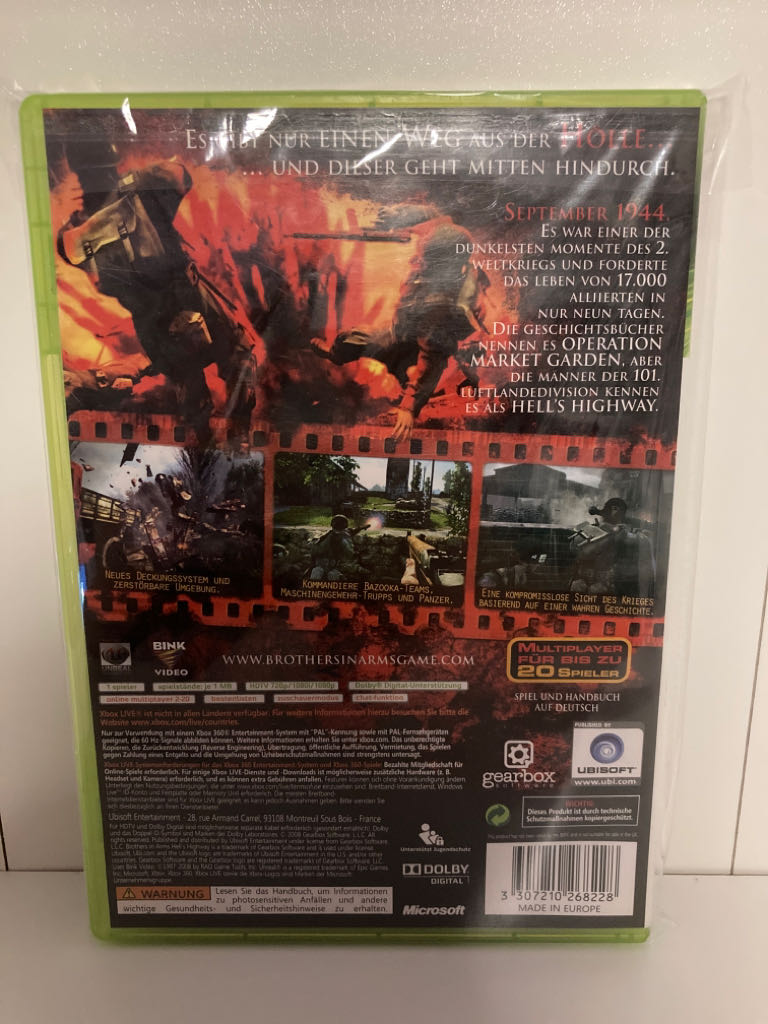 Brothers in Arms: Hell’s Highway (DE) - Microsoft Xbox 360 (Ubisoft) video game collectible [Barcode 3307210268228] - Main Image 2