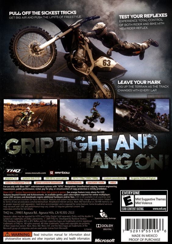 MX vs. ATV Reflex - Microsoft Xbox 360 (THQ - 1-64) video game collectible [Barcode 4005209128261] - Main Image 2