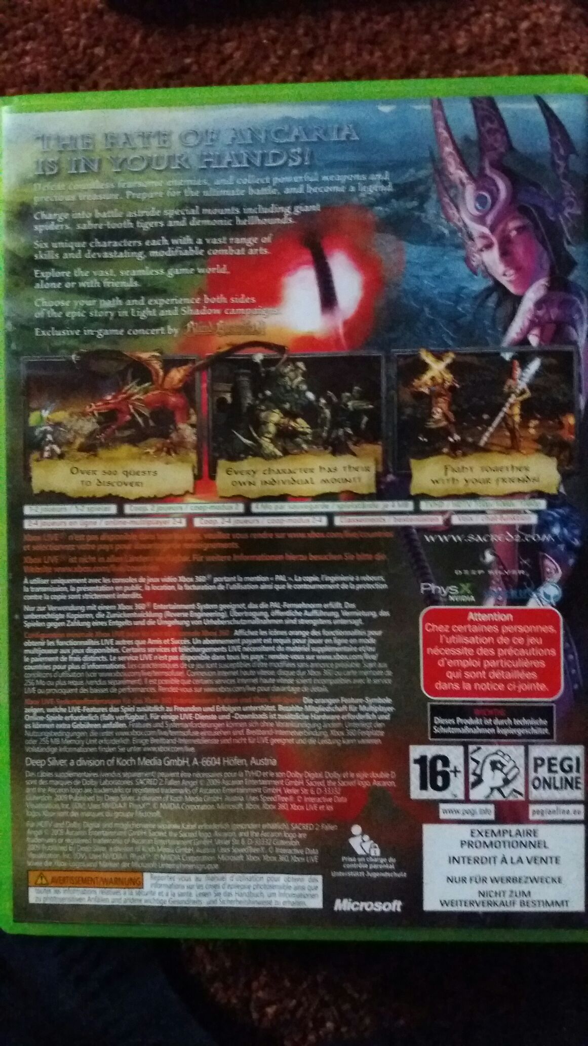 SACRED 2: FALLEN ANGEL - Microsoft Xbox 360 video game collectible - Main Image 2