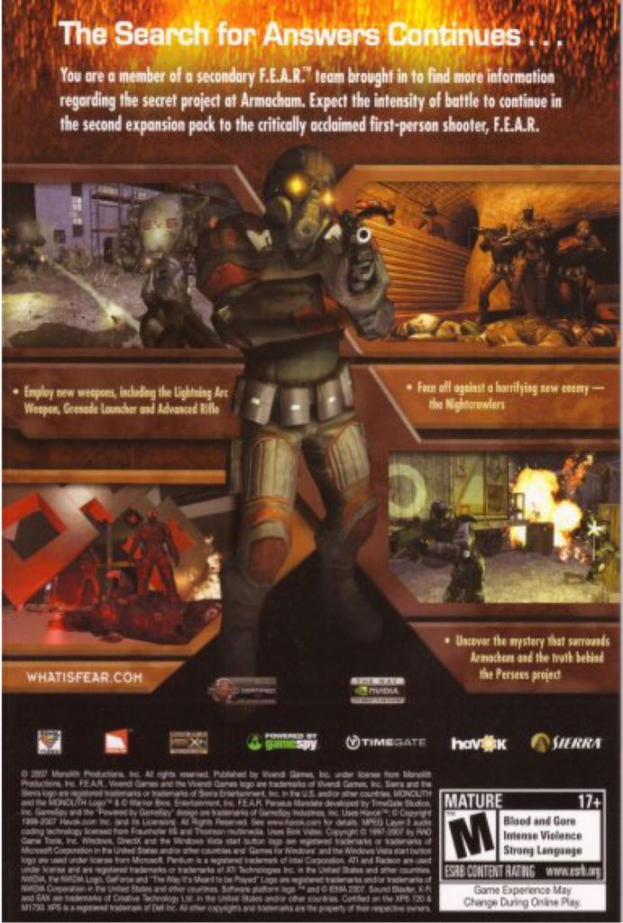 FEAR - Valve Steam (Monolith - 1) video game collectible - Main Image 2