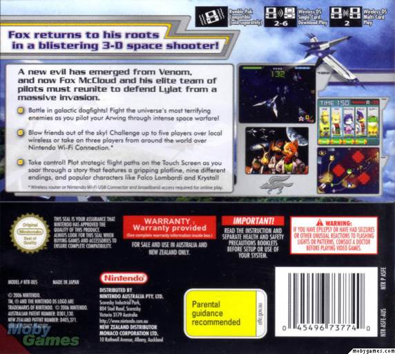 Star Fox Command - Nintendo DS (Nintendo - 1-6) video game collectible [Barcode 045496463731] - Main Image 2