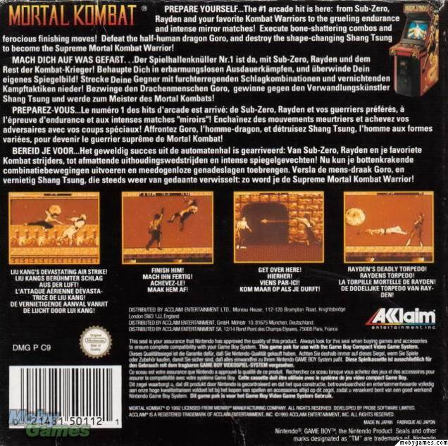Mortal Kombat - Nintendo Game Boy video game collectible - Main Image 2