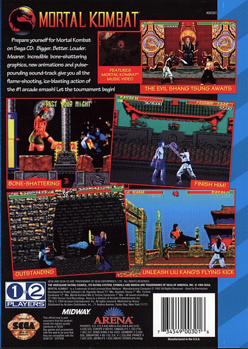 Mortal Kombat - Sega CD video game collectible - Main Image 2