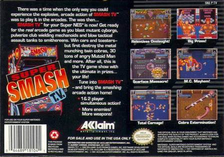 Super Smash TV - Nintendo Super Nintendo Entertainment System (SNES) video game collectible - Main Image 2
