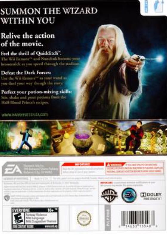 Harry Potter and the Half Blood Prince - Nintendo Wii (EA Games - 1) video game collectible [Barcode 5030930067021] - Main Image 2