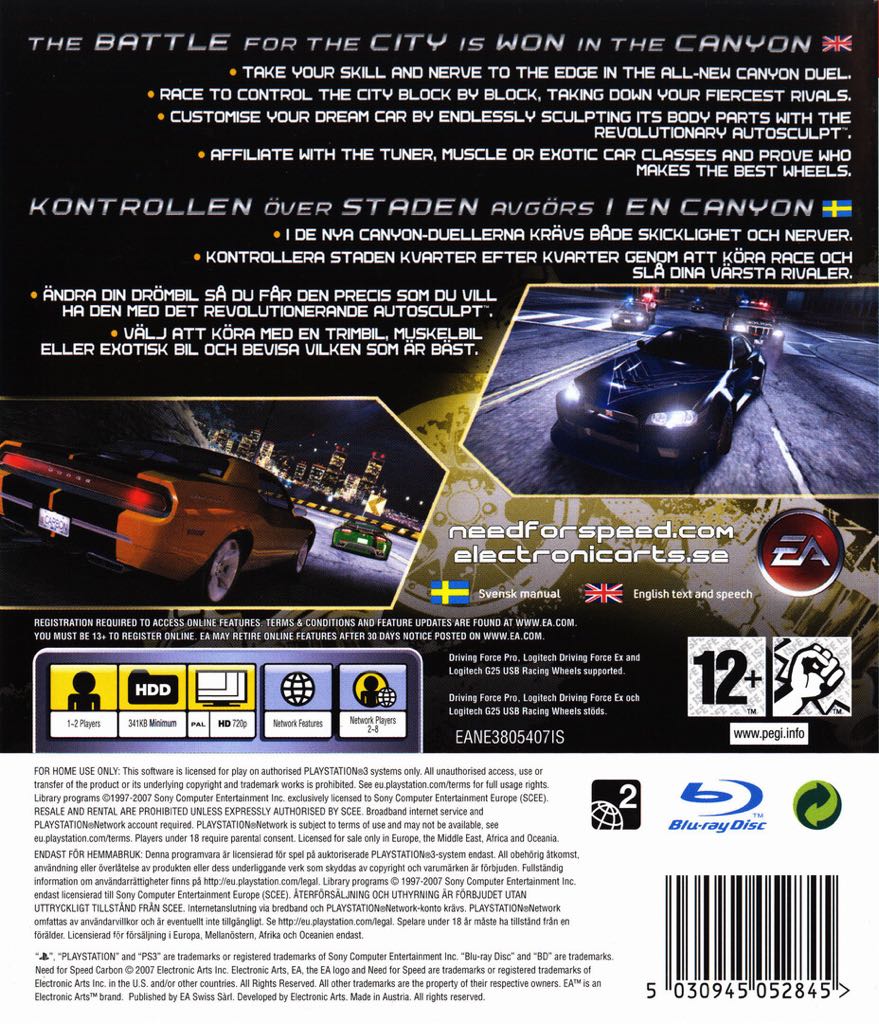 Need For Speed: Carbon - Sony PlayStation 3 (PS3) (EA Games - 1) video game collectible - Main Image 2
