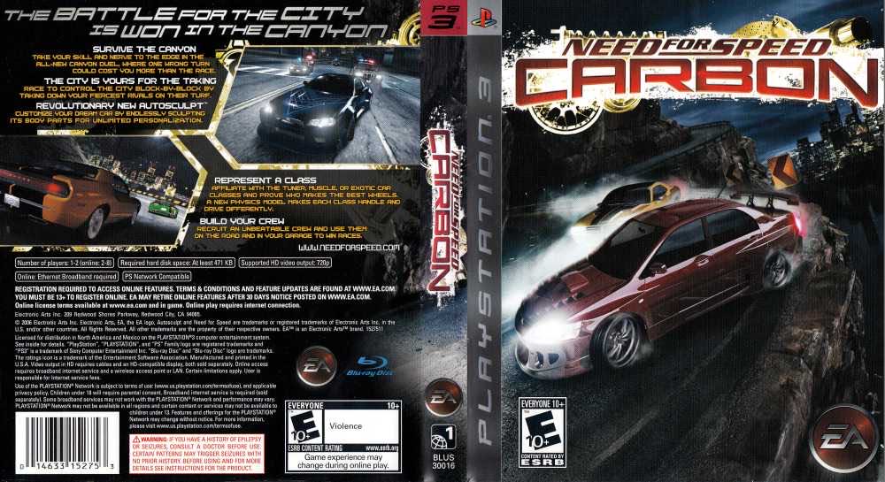 Need For Speed: Carbon - Sony PlayStation 3 (PS3) (EA Games - 1) video game collectible - Main Image 3