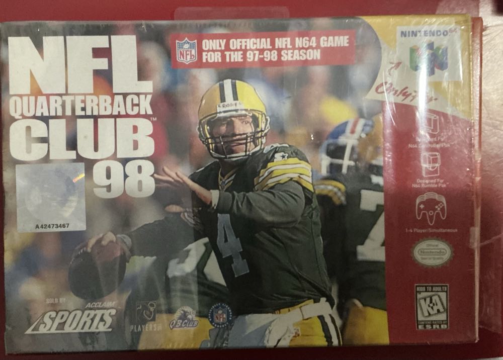 NFL Quarterback Club 98 - Nintendo 64 (N64) (Acclaim Entertainment - 1-4) video game collectible [Barcode 021481640943] - Main Image 3
