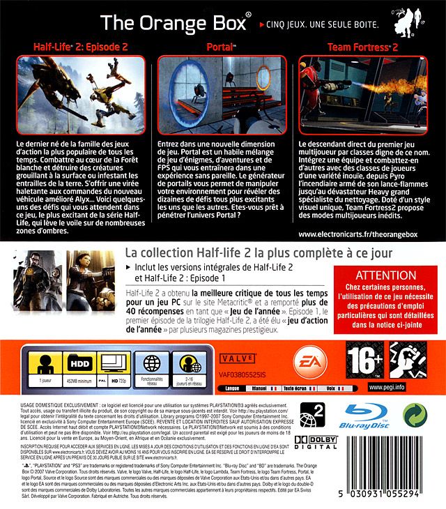 The Orange Box - Sony PlayStation 3 (PS3) video game collectible - Main Image 2