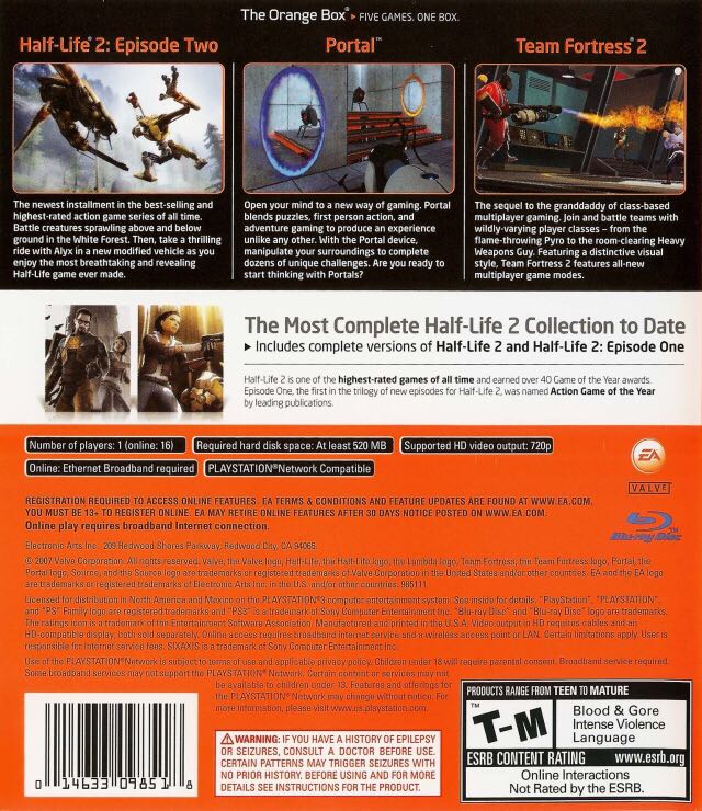 Orange Box, The - Sony PlayStation 3 (PS3) (EA Games - 1) video game collectible - Main Image 2