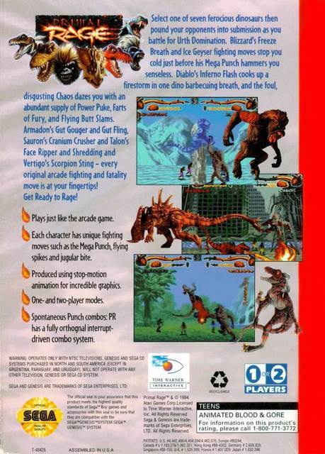 Primal Rage - Sony PlayStation video game collectible - Main Image 2