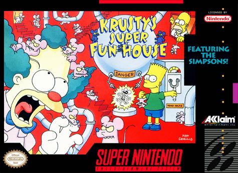 Krustys Super Fun House - Nintendo Super Nintendo Entertainment System (SNES) video game collectible - Main Image 2