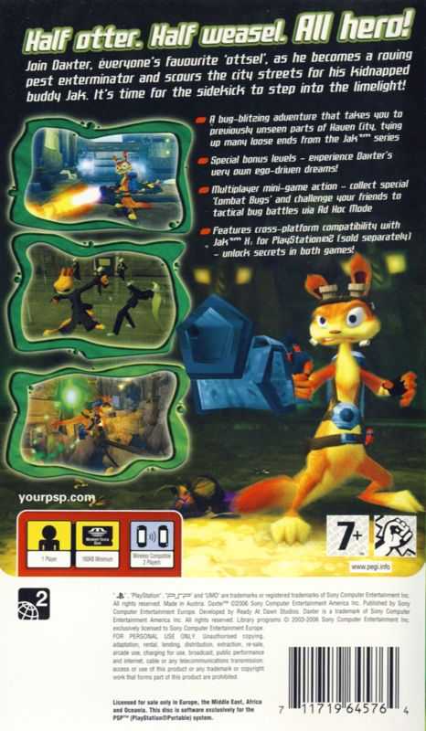 Daxter - Sony PlayStation Portable (PSP) (Sony Computer Entertainment - 1) video game collectible [Barcode 1171964576] - Main Image 2