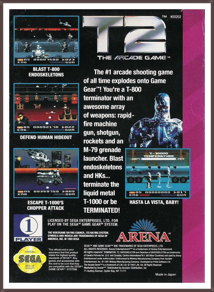T2: The Arcade Game - Sega Game Gear (1) video game collectible - Main Image 2