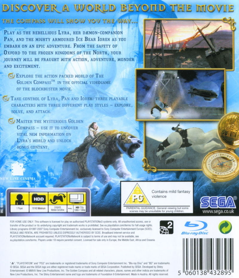 The Golden Compass - Sony PlayStation 2 (PS2) (SEGA Enterprises Ltd. - 1) video game collectible [Barcode 010086631142] - Main Image 2