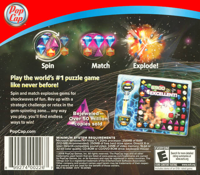 Bejeweled Twist - Nintendo DS (PopCap Games - 1) video game collectible [Barcode 899274001772] - Main Image 2