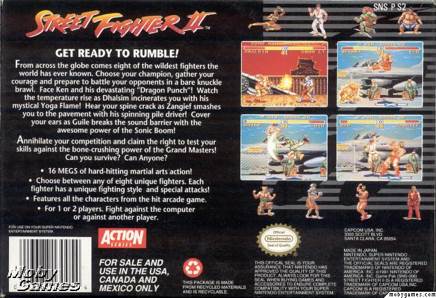 Street Fighter II - Nintendo Super Nintendo Entertainment System (SNES) (Capcom - 2) video game collectible [Barcode 013388130054] - Main Image 2