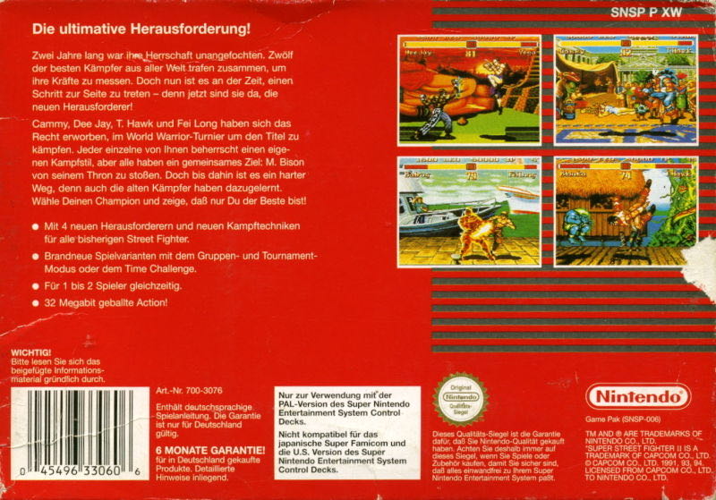 Super Street Fighter 2 - Nintendo Super Nintendo Entertainment System (SNES) (Super Nintendo en boite et notice Edition Nintendo Classics) video game collectible [Barcode 045496330606] - Main Image 2