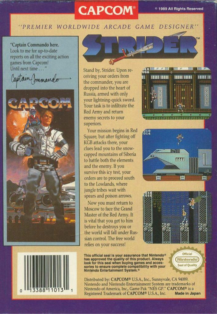 Strider - Nintendo Entertainment System (NES) (Capcom) video game collectible - Main Image 2