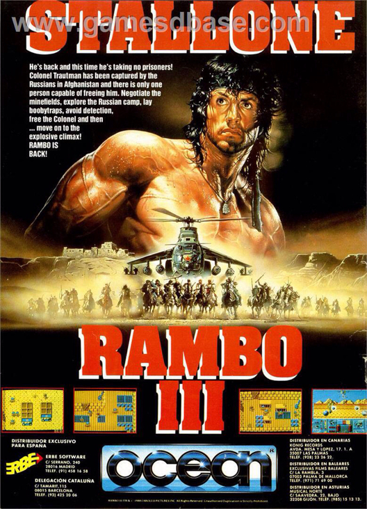 Rambo III - Sinclair ZX Spectrum (Erbe - 1) video game collectible - Main Image 1