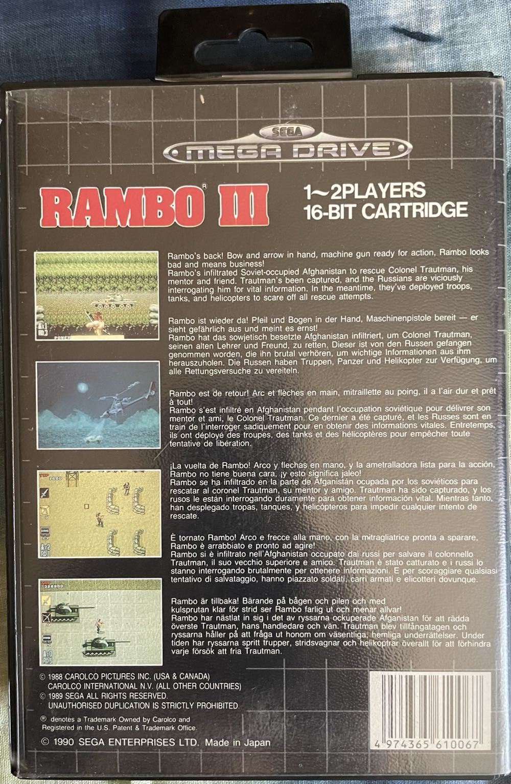 Rambo III - Sega Mega Drive (Boite Et Notice) video game collectible - Main Image 2