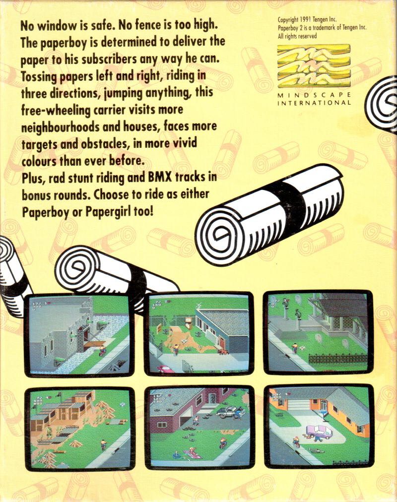 Paperboy 2 - Commodore Amiga (Mindscape International - 1) video game collectible [Barcode 5018247286083] - Main Image 2