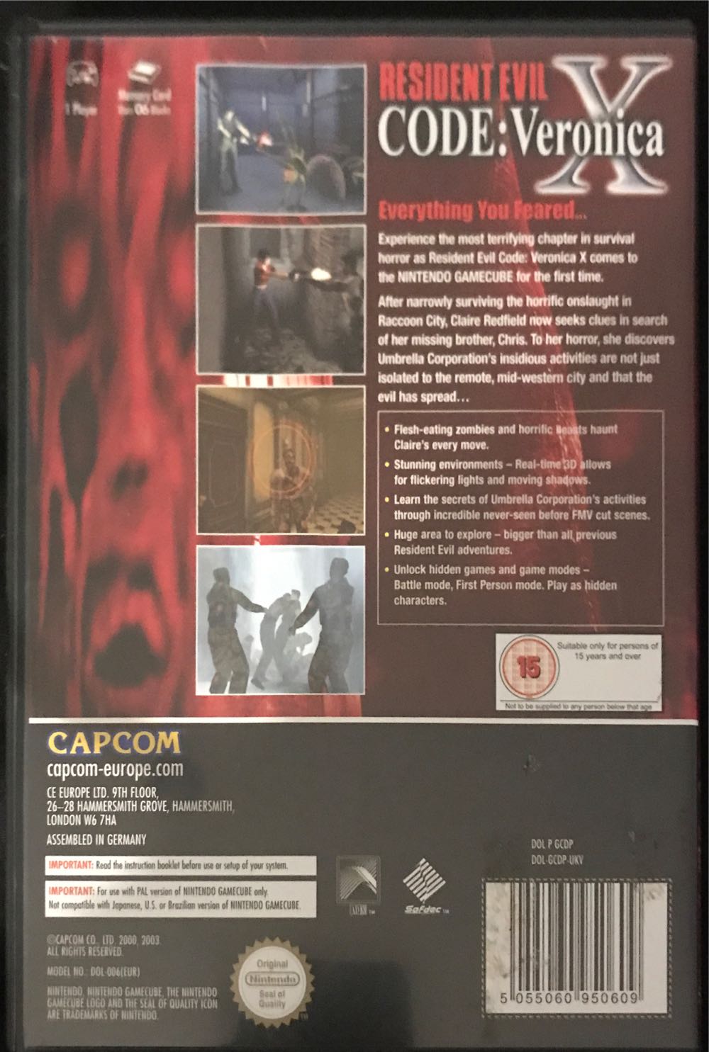 Resident Evil — Code: Veronica X - Nintendo GameCube (Capcom - 1) video game collectible - Main Image 2