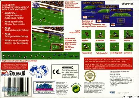 FIFA International Soccer - Nintendo Super Nintendo Entertainment System (SNES) (Ocean - 5) video game collectible [Barcode 5013156610660] - Main Image 2