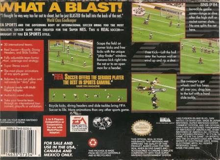 FIFA International Soccer - Nintendo Super Nintendo Entertainment System (SNES) (Ea Sports - 5) video game collectible - Main Image 2
