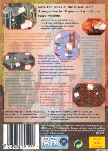 Urban Strike - Sega Megadrive (Electronic Arts - 1) video game collectible [Barcode 5015839291999] - Main Image 2
