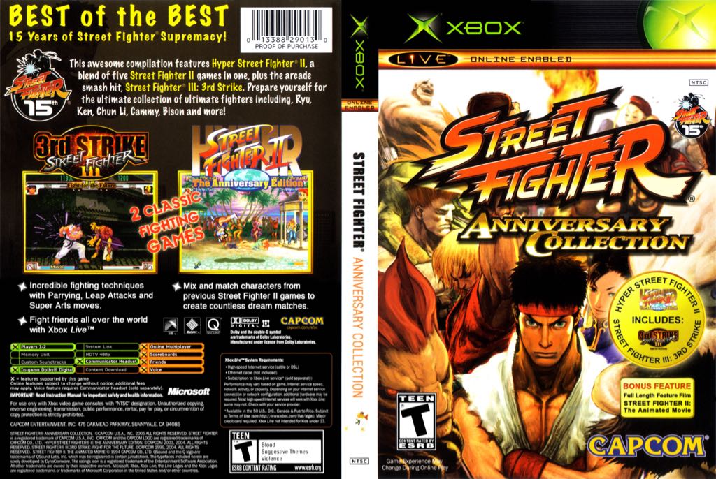 Street Fighter Anniversary Collection - Microsoft Xbox (Capcom - 1-2) video game collectible [Barcode 077068960485] - Main Image 2