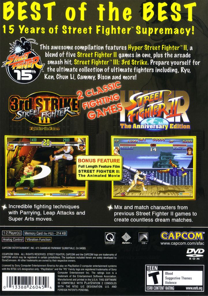 Street Fighter Anniversary Collection - Sony PlayStation 2 (PS2) (Capcom Co., Ltd. - 2) video game collectible [Barcode 8809082340354] - Main Image 2