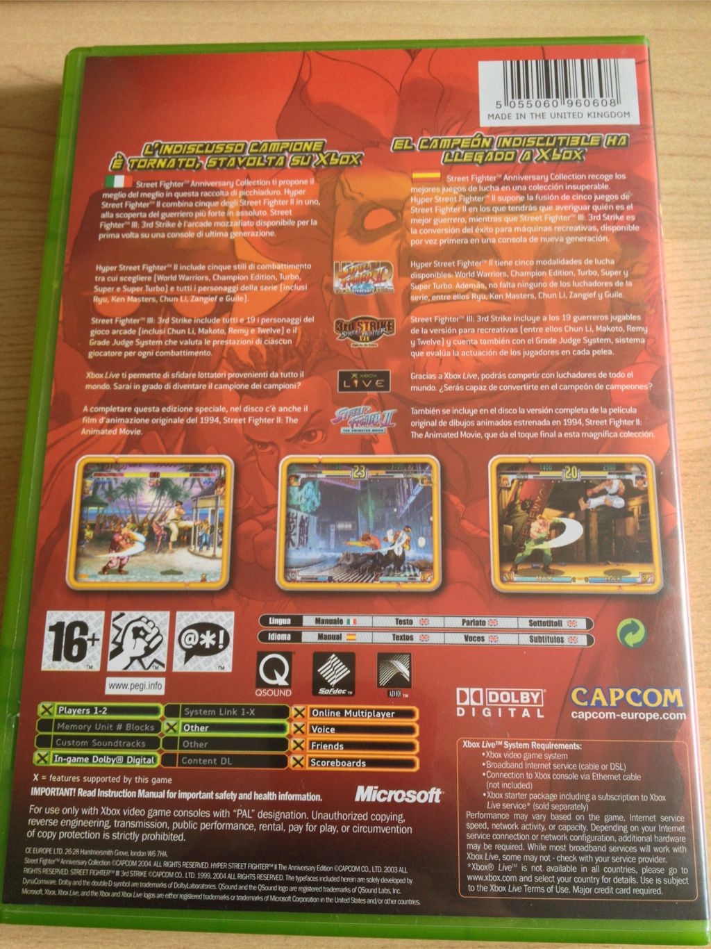 Street Fighter Anniversary Collection - Microsoft Xbox (Capcom - 1 - 2) video game collectible - Main Image 2