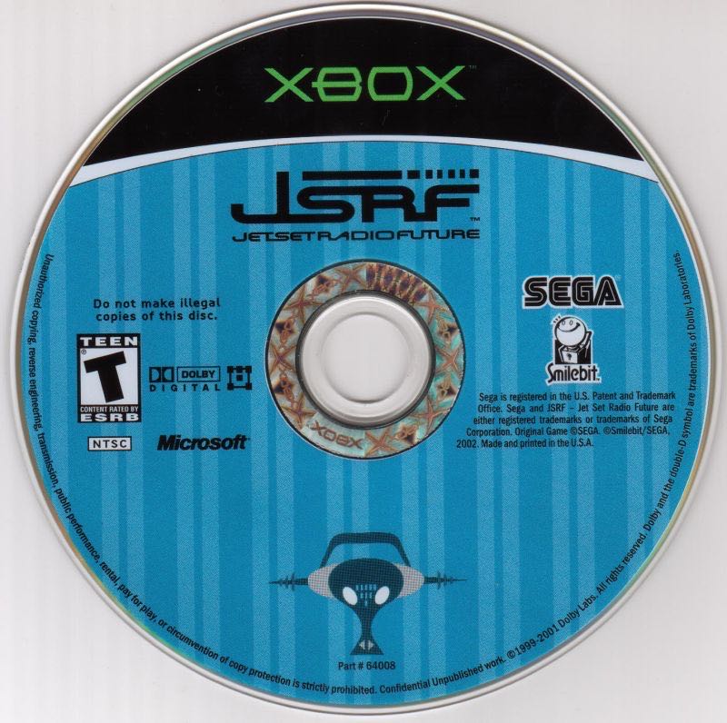 JSRF: Jet Set Radio Future - Microsoft Xbox (Sega - 1) video game collectible [Barcode 010086640083] - Main Image 3