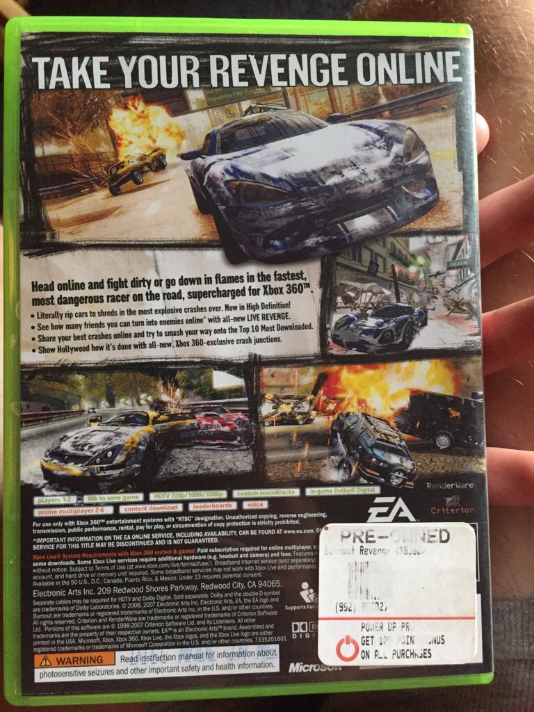 Burnout Revenge - Microsoft Xbox 360 video game collectible [Barcode 014633733525] - Main Image 2