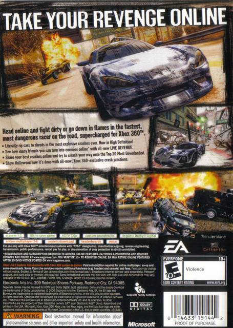Burnout Revenge - Microsoft Xbox 360 (Electronic Arts - 1) video game collectible [Barcode 5030930049201] - Main Image 2