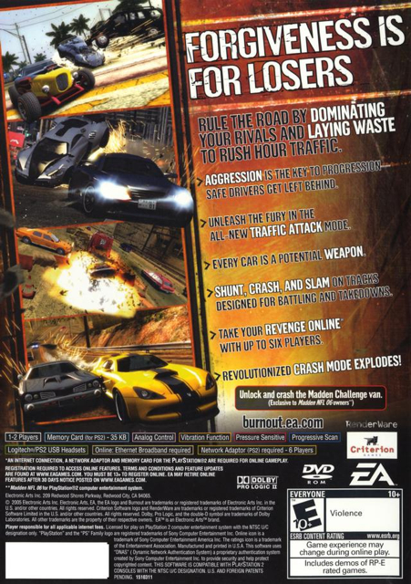 Burnout Revenge - Sony PlayStation 2 (PS2) (Electronic Arts/EA Games - 4) video game collectible [Barcode 5030932045355] - Main Image 2